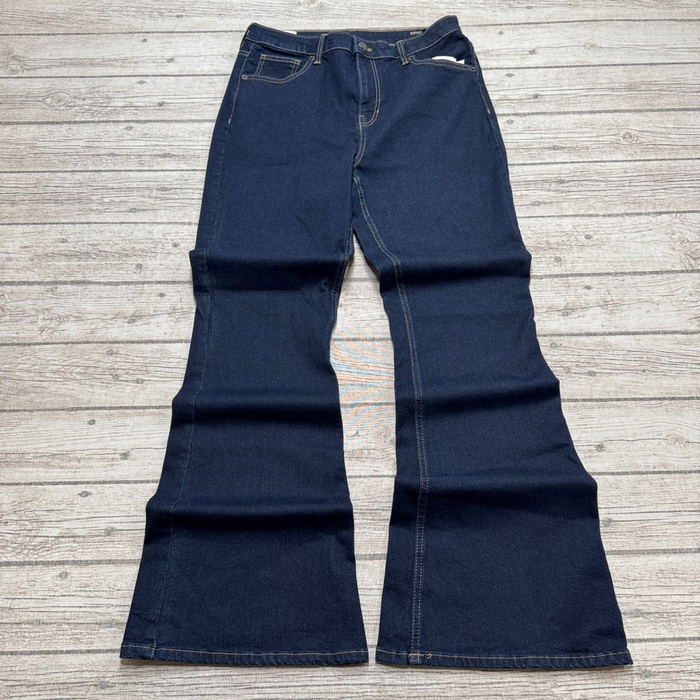 Buffalo David Bitton Jeans Women's 31 Dark Blue Joplin High Rise Flare Stretch